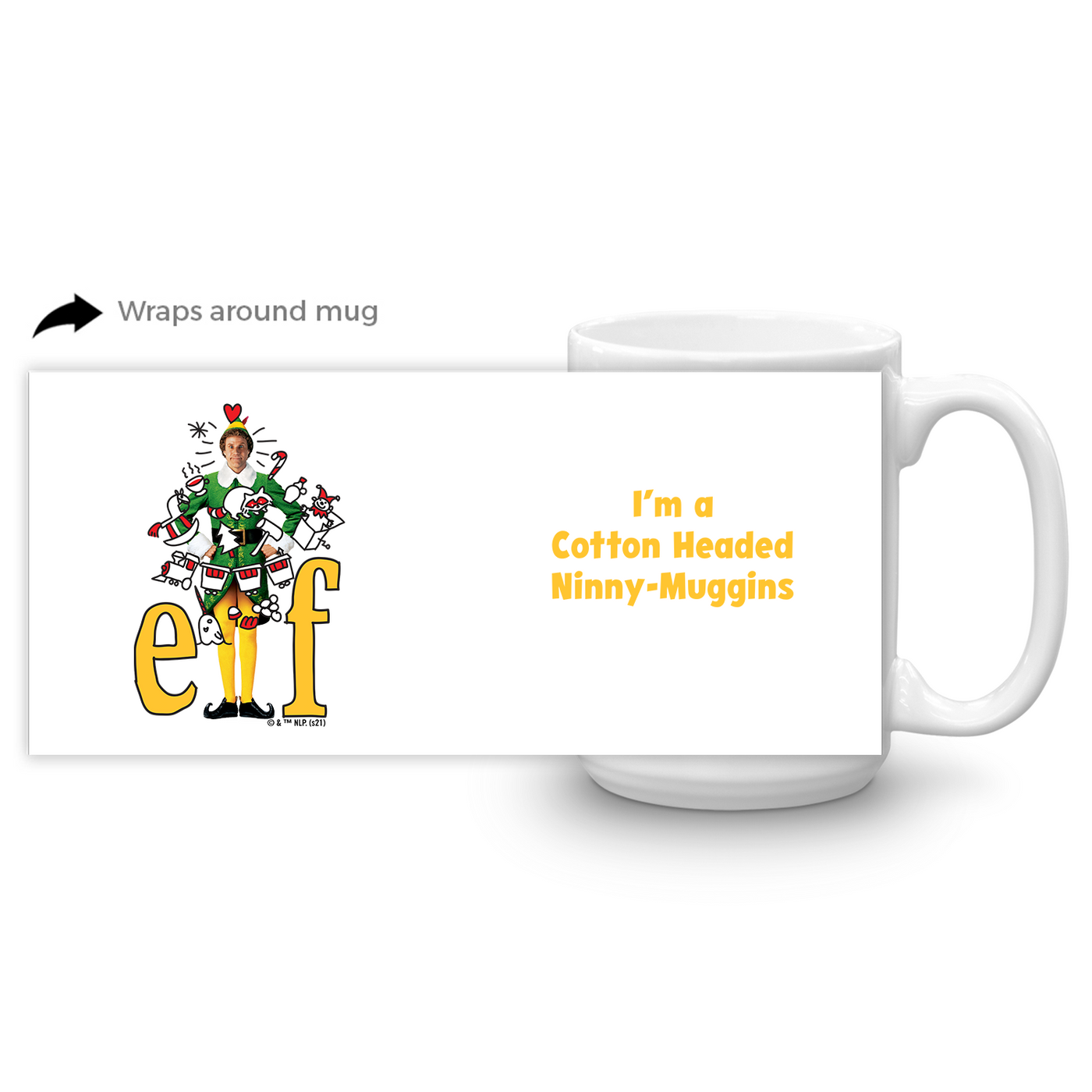 Elf The Movie Collage White Mug