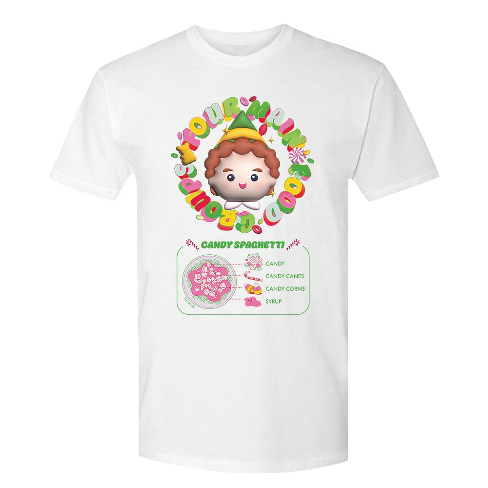 Elf Candy Spaghetti Recipe Adult Short Sleeve T-Shirt