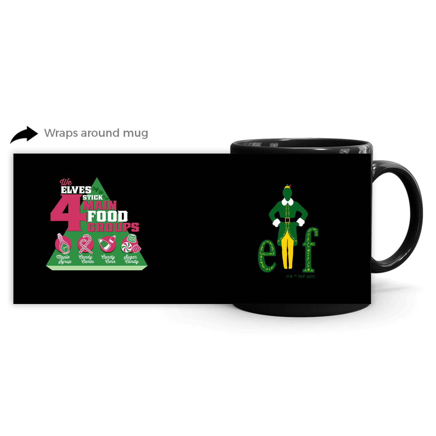 Elf 4 Main Food Groups Mug