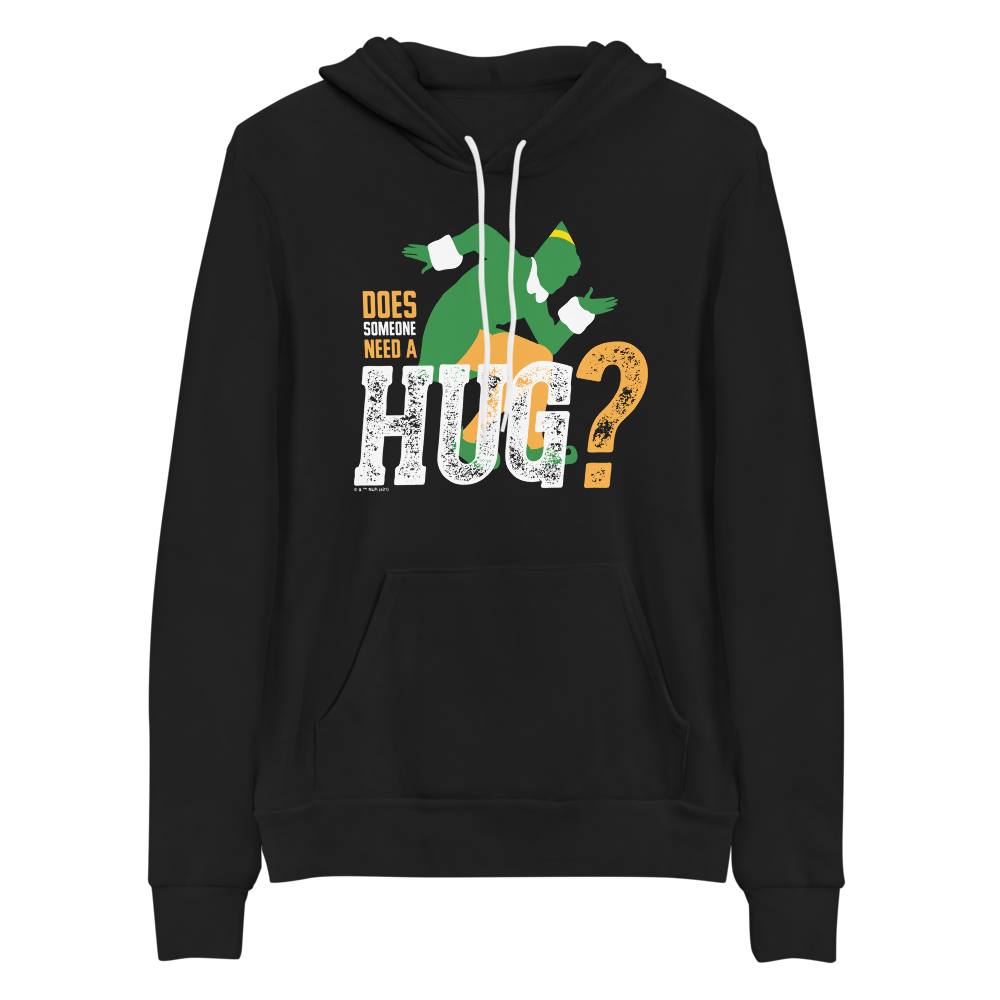 Elf Need A Hug Adult Fleece Hooded Sweatshirt