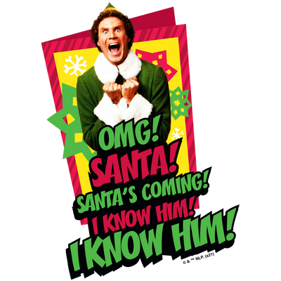 Elf Santa! I Know Him!  Sticker