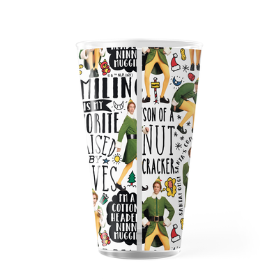 Elf Quote Mash Up 17 oz Pint Glass