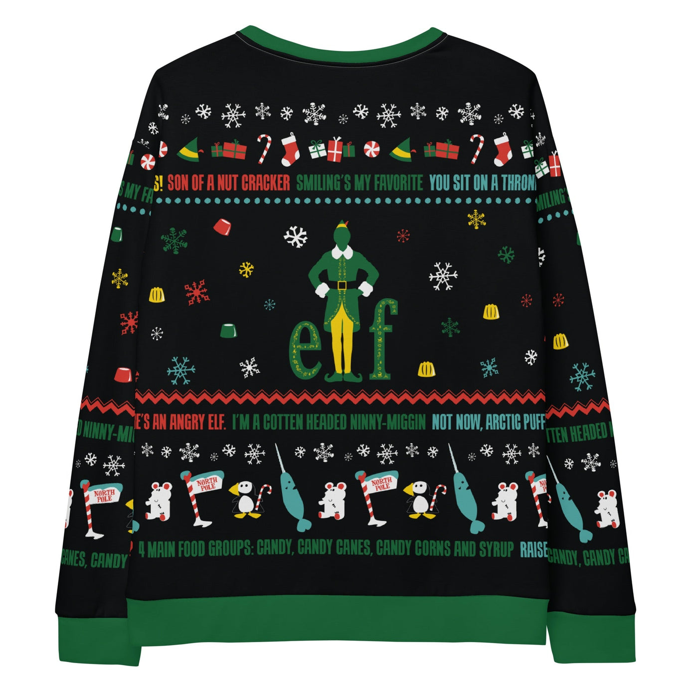 Elf Santa's Coming! I Know Him! Adult Sweatshirt