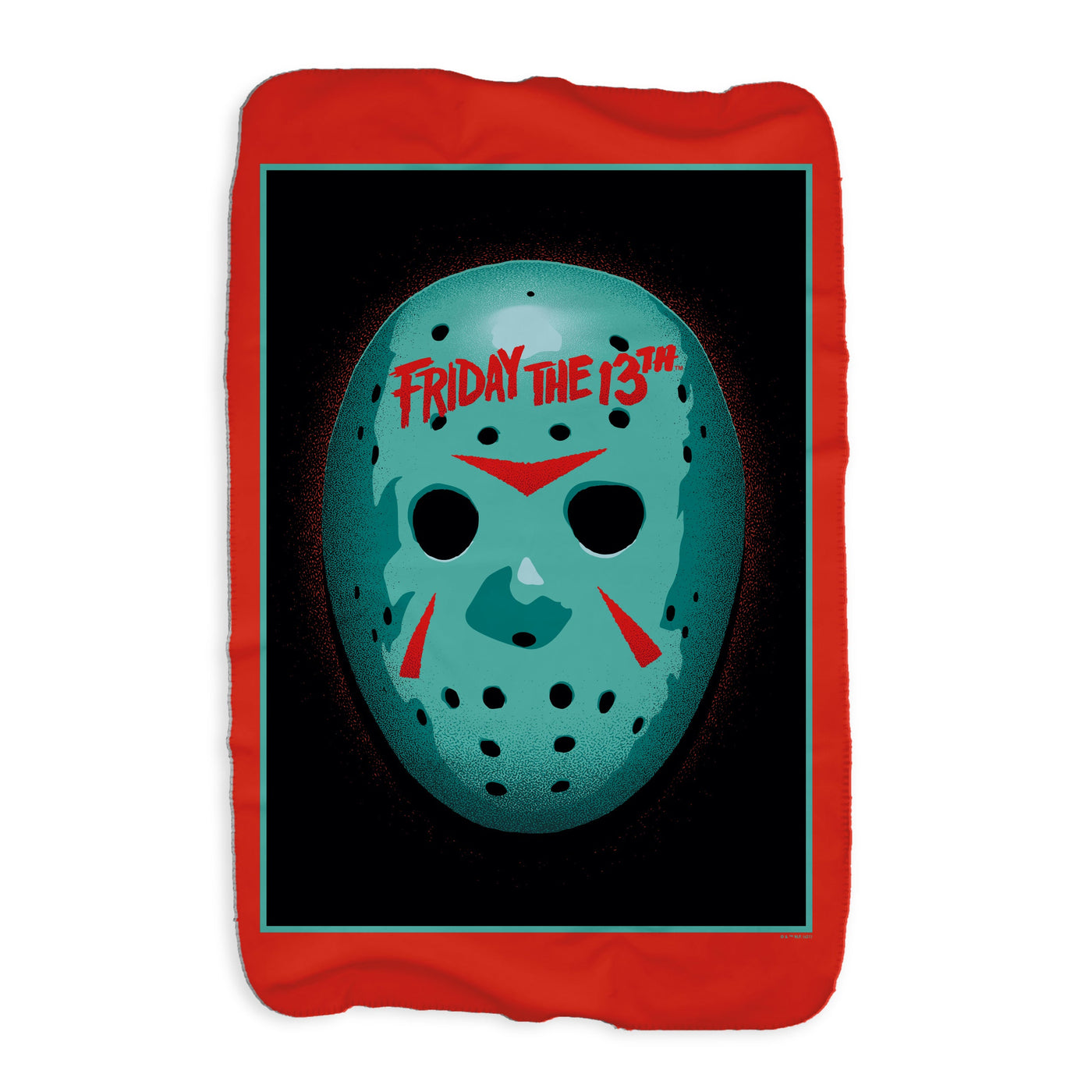 Friday the 13th Green Jason Hockey Mask Sherpa Blanket