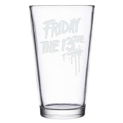 Friday the 13th Logo Laser Engraved Pint Glass