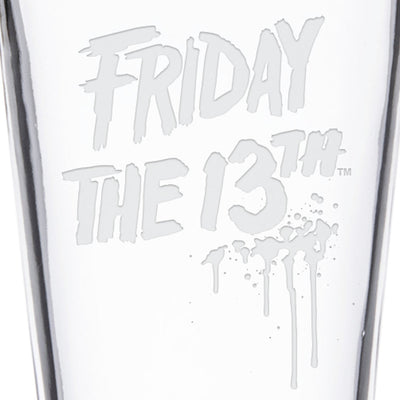 Friday the 13th Logo Laser Engraved Pint Glass