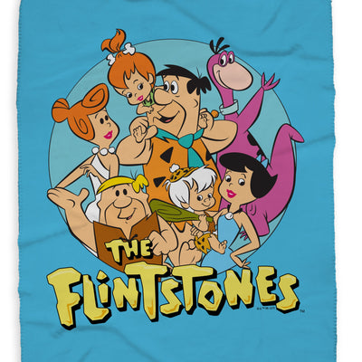 The Flintstones Character Line Up Sherpa Blanket