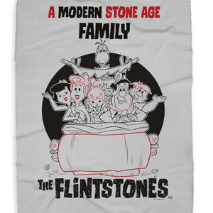 The Flintstones Stone Age Family Sherpa Blanket