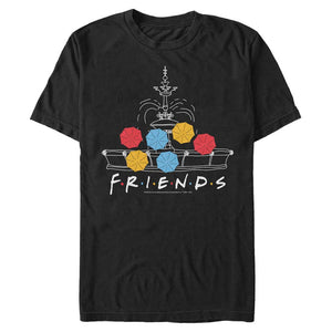 Friends Fountain Umbrellas Short Sleeve T-Shirt