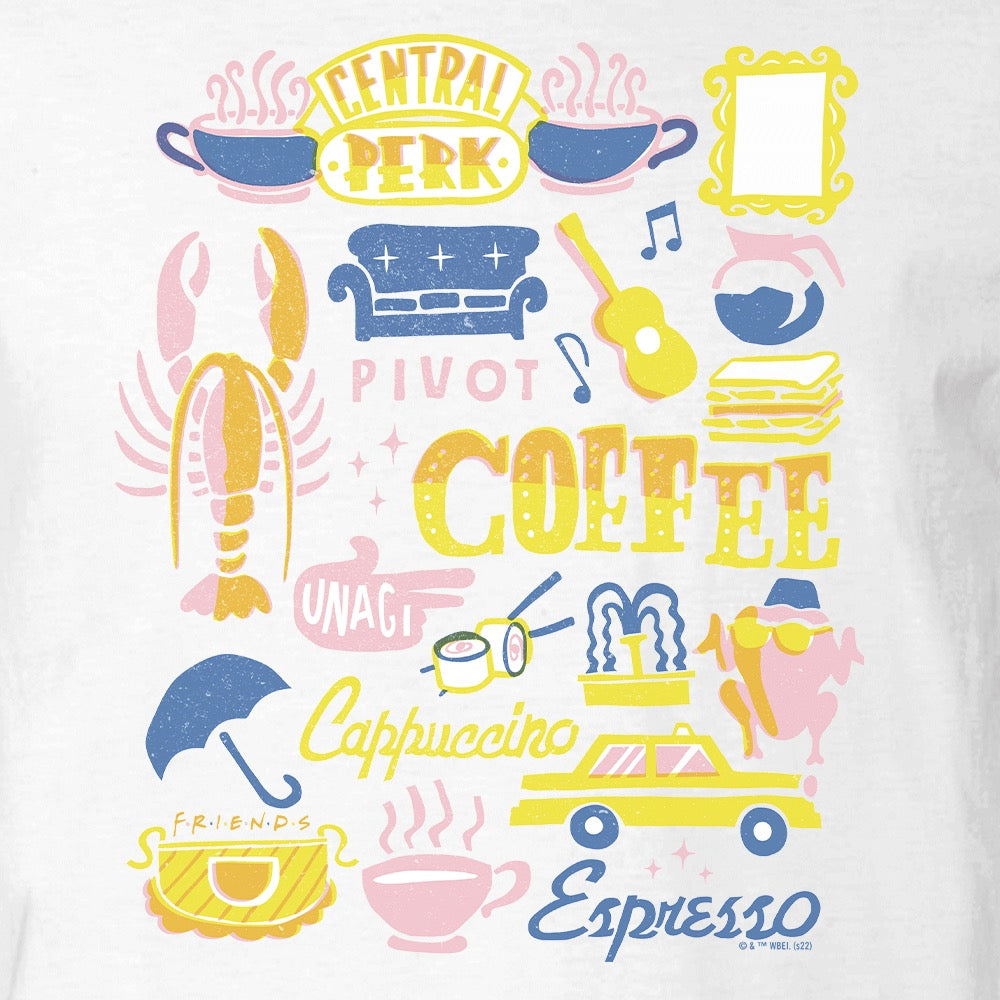 Friends Coffee Adult Short Sleeve T-Shirt