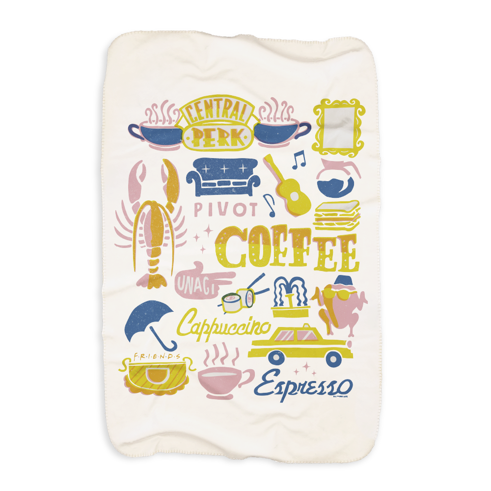 Friends Coffee Sherpa Blanket