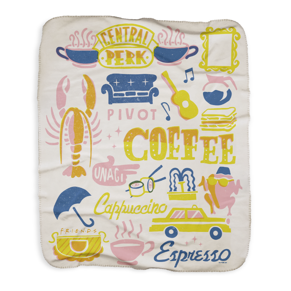 Friends Coffee Sherpa Blanket