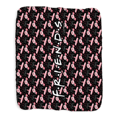 Friends Pink Central Perk Sherpa Blanket