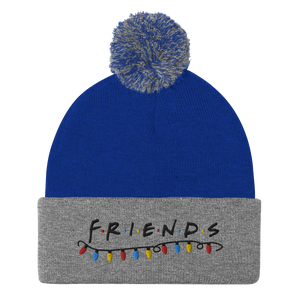 Friends FRDS-HLDY-LOGO Pom Pom Knit Beanie