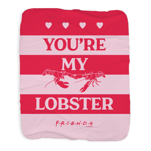 Friends Lobster Couple Sherpa Blanket