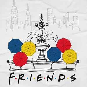 Friends Umbrellas & Fountain Sherpa Blanket