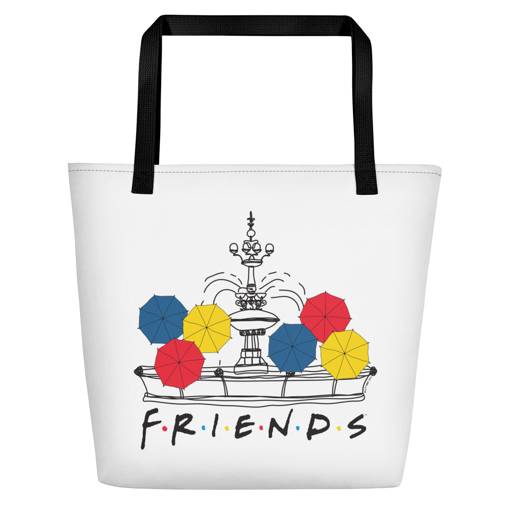 Friends Umbrellas & Fountain Beach Bag