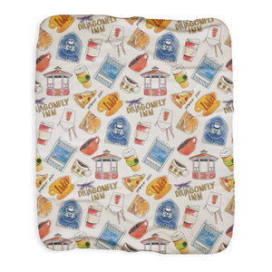 Gilmore Girls All Over Print Pattern Sherpa Blanket