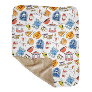 Gilmore Girls All Over Print Pattern Sherpa Blanket