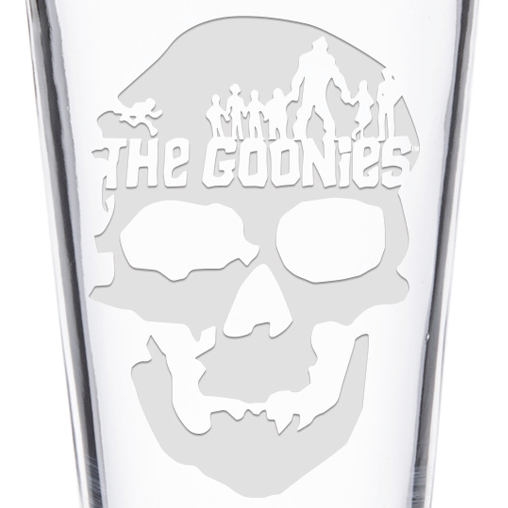 The Goonies Skull Logo Laser Engraved Pint Glass