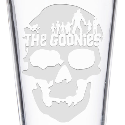 The Goonies Skull Logo Laser Engraved Pint Glass