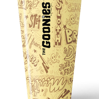 The Goonies Text Pattern 17 oz Pint Glass