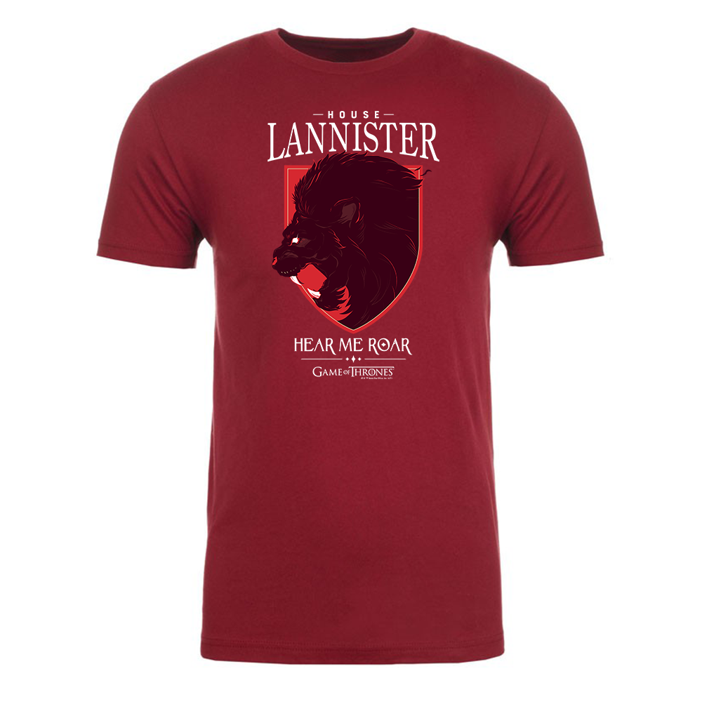 Game of Thrones House Lannister Adult Short Sleeve T-Shirt