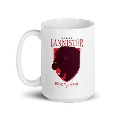 Game of Thrones House Lannister White Mug