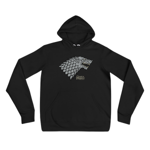 Game of Thrones House Stark Sigil Adult Fleece Hooded Sweatshirt Black