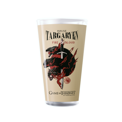 Game of Thrones House Targaryen 17 oz Pint Glass