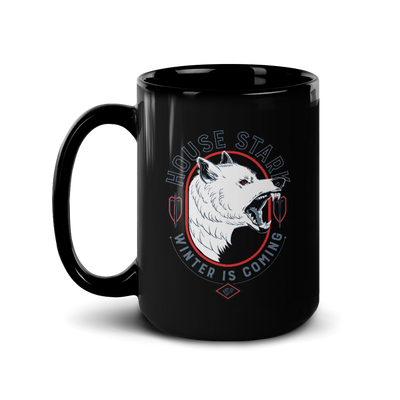 Game of Thrones House Stark Winter Is Coming Black Mug