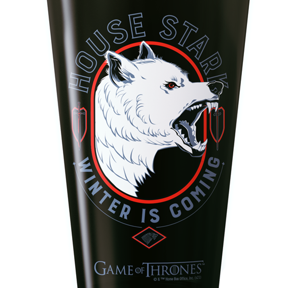 Game of Thrones House Stark Winter Is Coming 17 oz Pint Glass