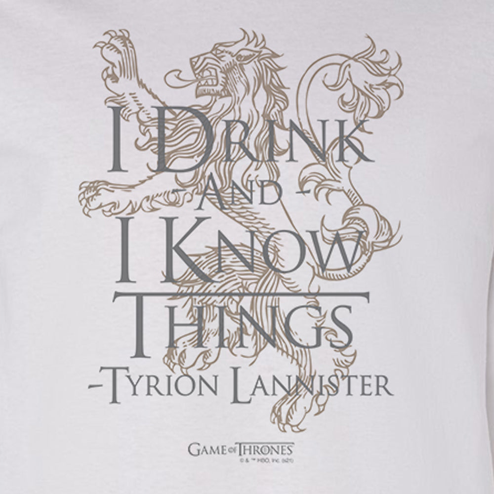 Game of Thrones I Drink and I Know Things Adult Long Sleeve T-Shirt