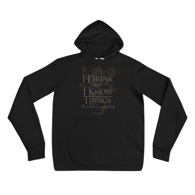 Game of Thrones I Drink and I Know Things Adult Fleece Hooded Sweatshirt