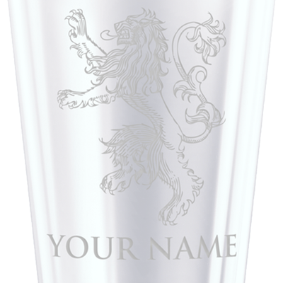 Game of Thrones Lannister Personalized Laser Engraved Pint Glass