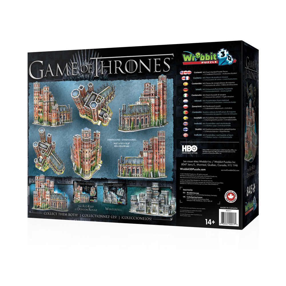 Game of Thrones The Red Keep 3D Puzzle