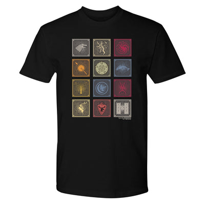 Game of Thrones Sigil Badges Adult Short Sleeve T-Shirt