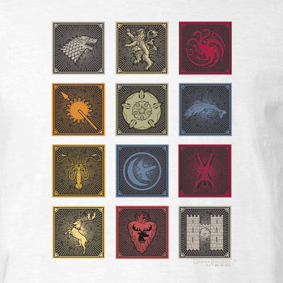 Game of Thrones Sigil Badges Adult Short Sleeve T-Shirt