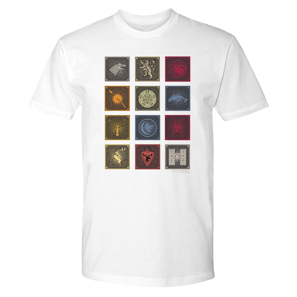 Game of Thrones Sigil Badges Adult Short Sleeve T-Shirt