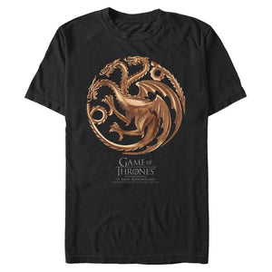 Game of Thrones Tagaryen Sigil Metal Short Sleeve T-Shirt