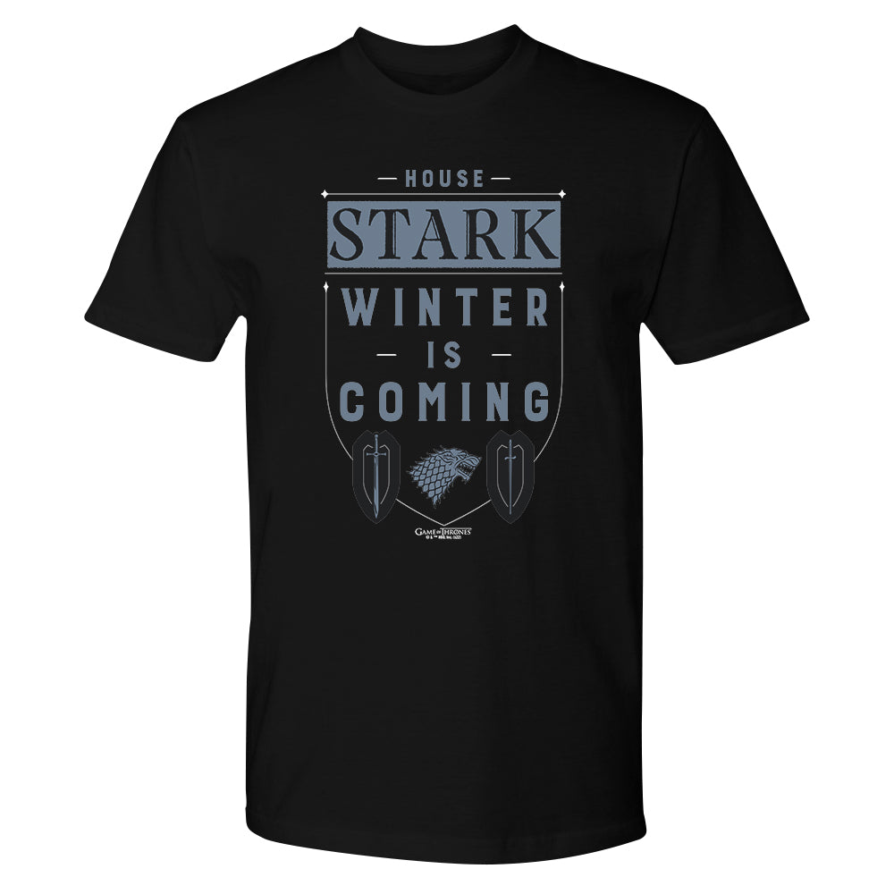 GOT House Stark Winter is Coming Adult Short Sleeve T-Shirt