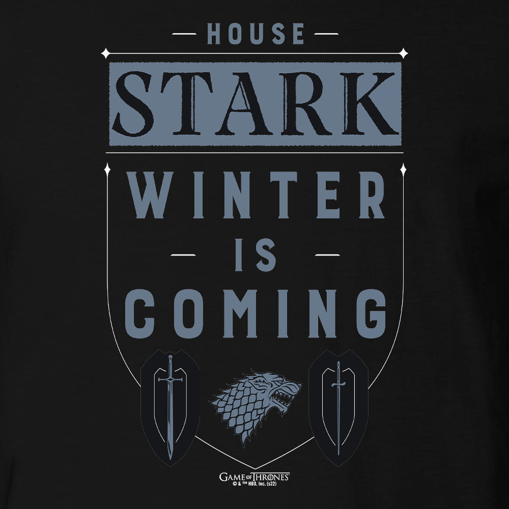 GOT House Stark Winter is Coming Adult Short Sleeve T-Shirt