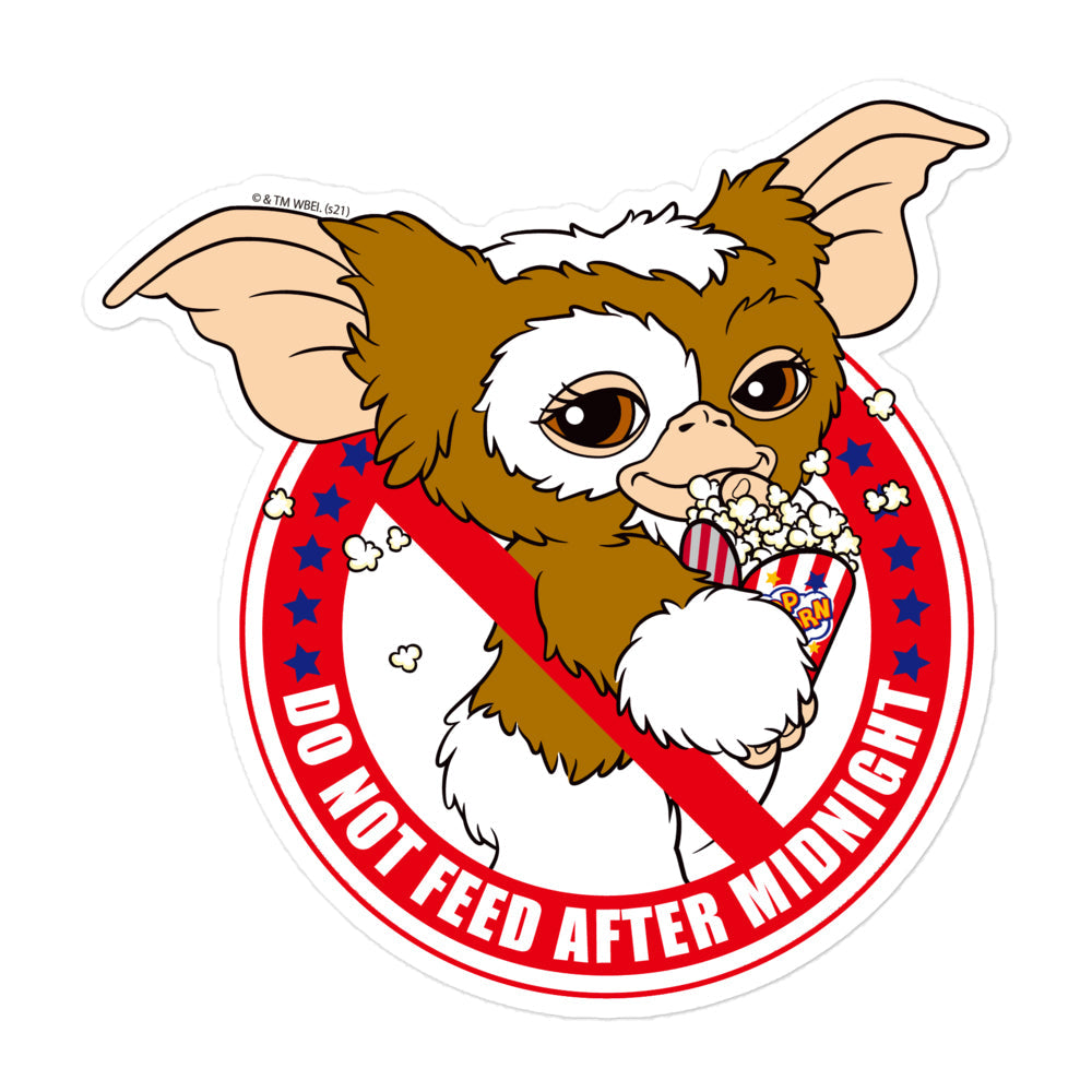 Gremlins Don't Feed After Midnight Die Cut Sticker