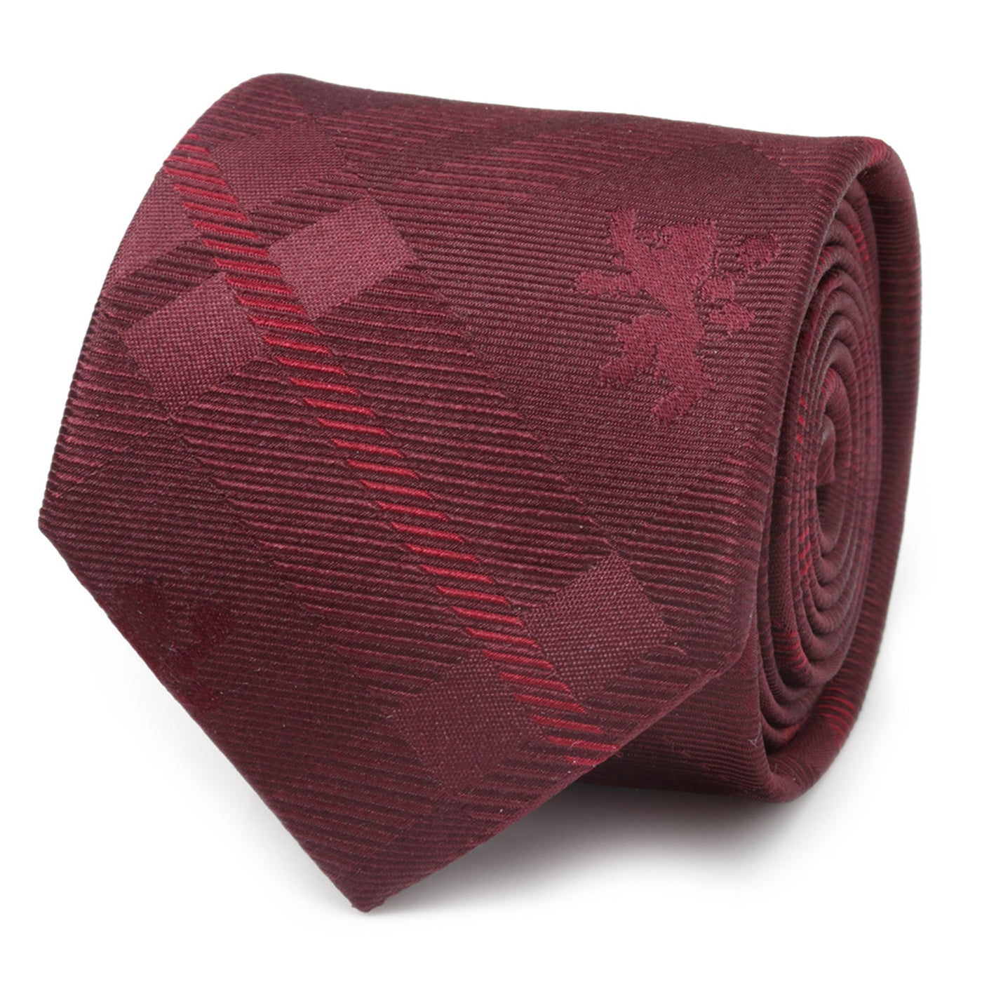 Game of Thrones Lannister Lion Red Plaid Silk Men's Tie