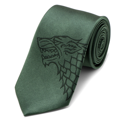 Stark Direwolf Green Men's Tie