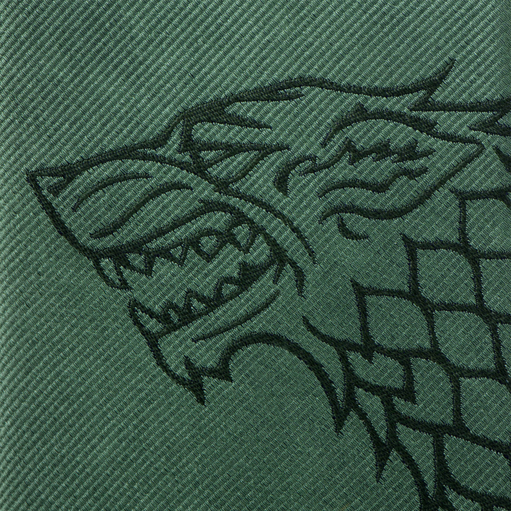 Game Of Thrones Stark Direwolf Green Men's Tie