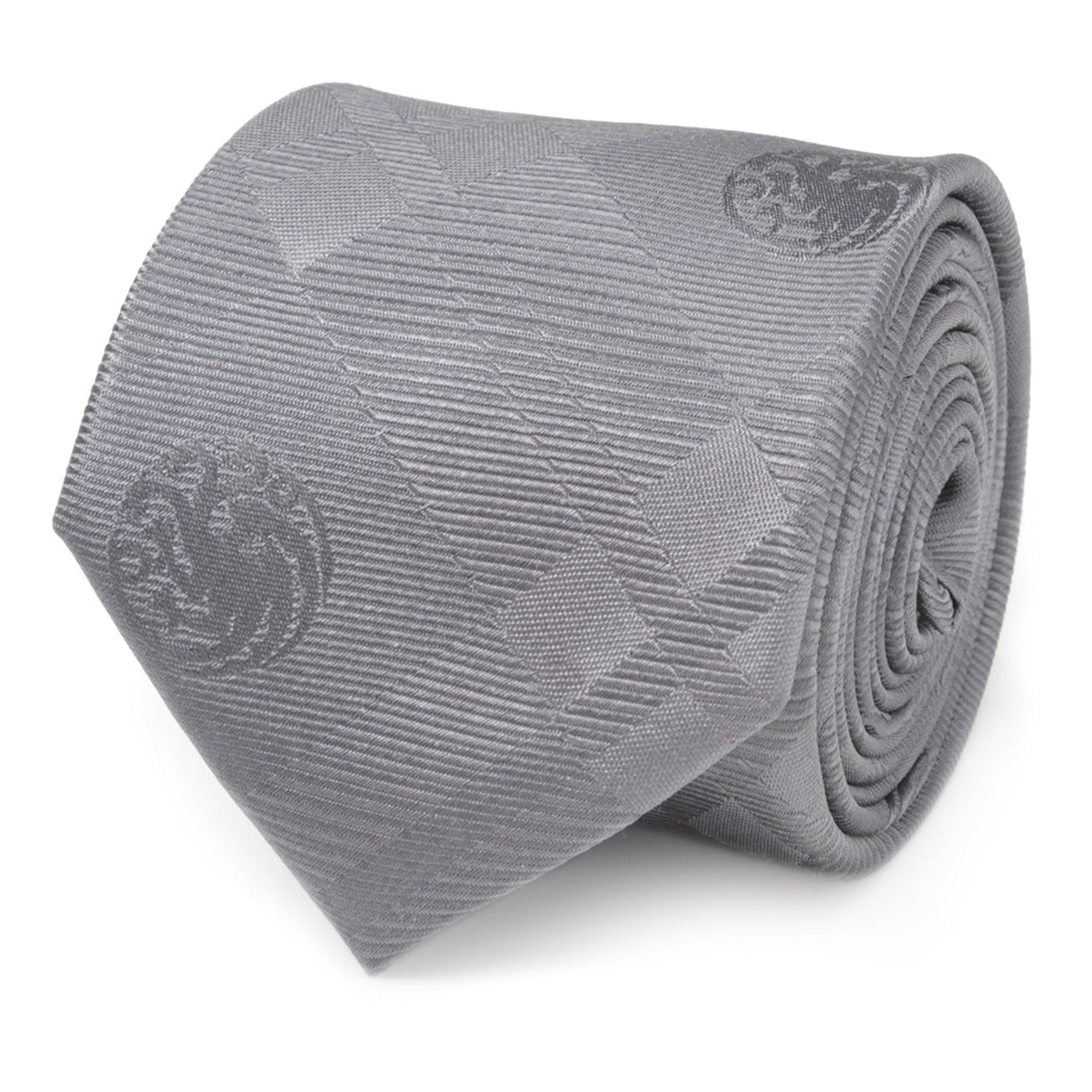 Game of Thrones Targaryen Dragon Gray Plaid Silk Men's Tie