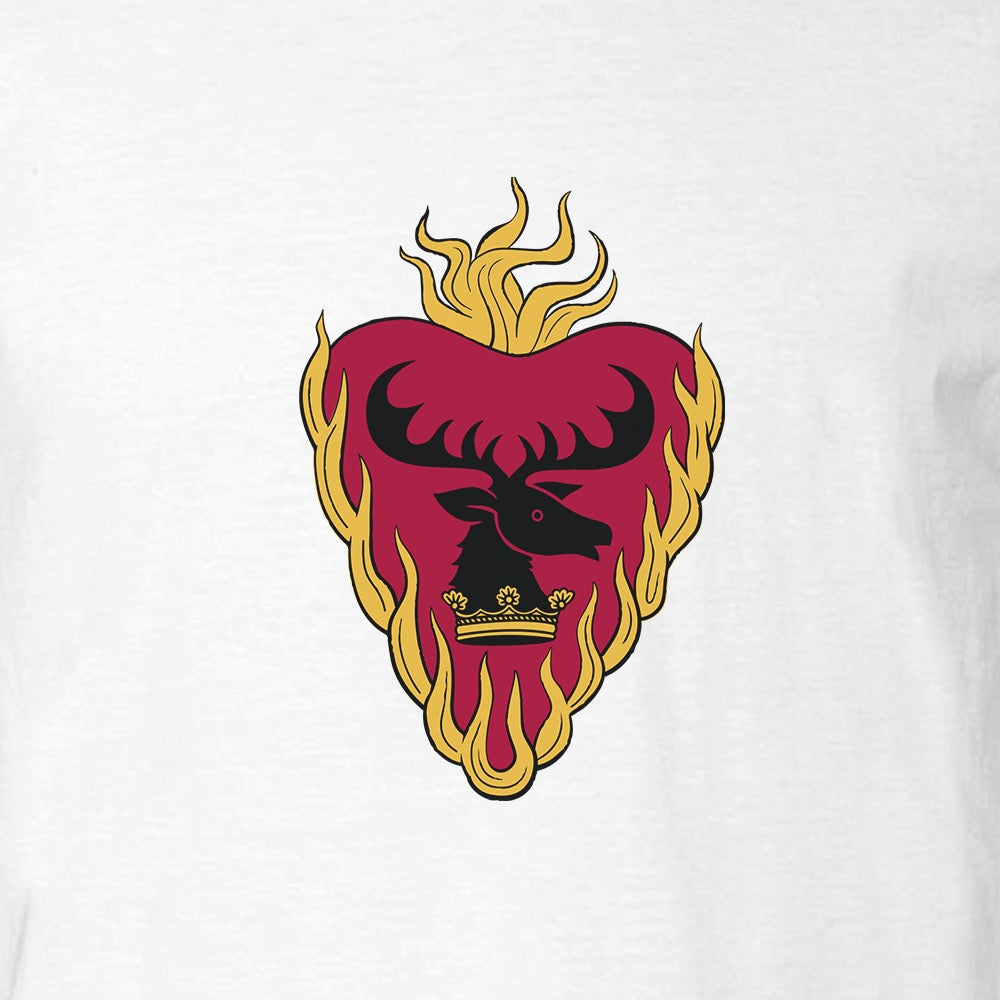 Game of Thrones House Baratheon Heart Adult Short Sleeve T-Shirt