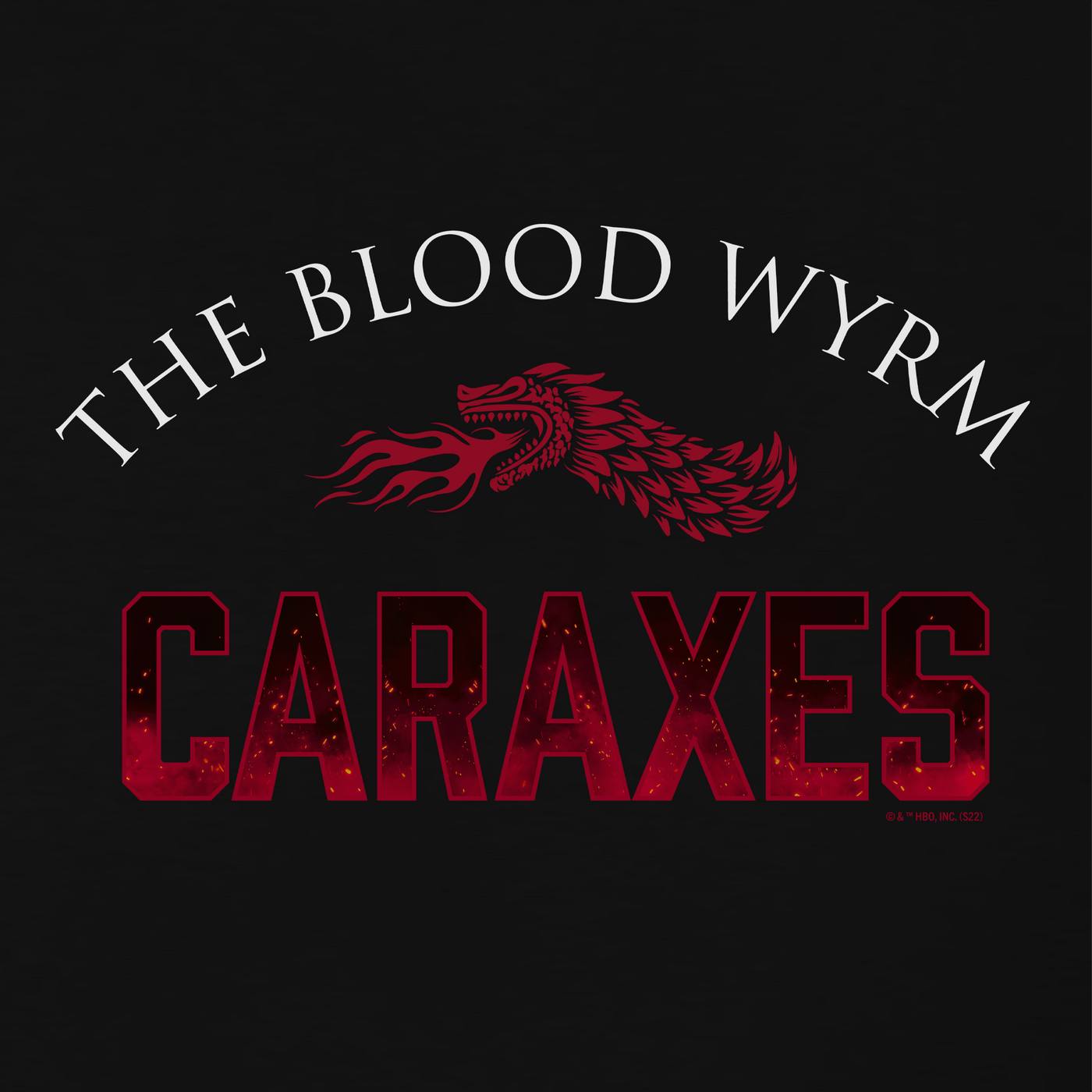 House of the Dragon Blood Wyrm Caraxes Adult Short Sleeve T-Shirt