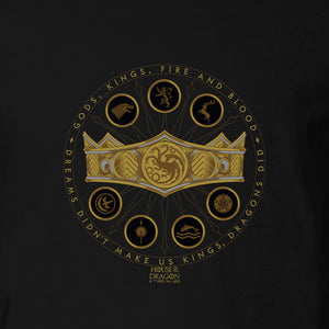 House of the Dragon Crown Adult Short Sleeve T-Shirt